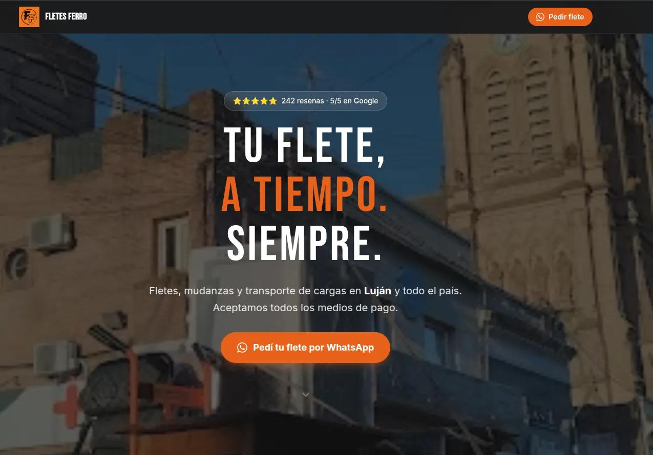 Website of Fletes Ferro